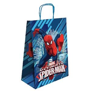 Τσάντα δώρου χάρτινη spiderman μπλε (32cm) 32x24x10cm Spiderman