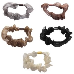 Σούρα μαλλιών λεπτή σατέν scrunchies 10cm 4teen4ty 401374