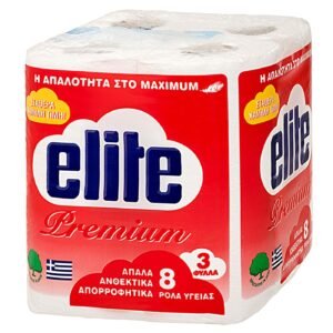 Χαρτί υγείας premium elite πακ=8 ρολά 75gr Elite 1114  66001