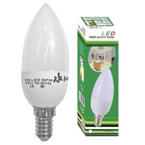 Λάμπα led κερί ε14 3w 220v θερμός φωτισμός 180o  Homie 108171