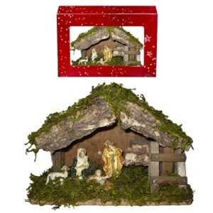 Φάτνη ξύλινη μικρή 18x12cm Xmasfest 1131315