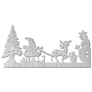 Έλκηθρο με Άγιο από πάχνη 78x40cm Xmasfest 1132716