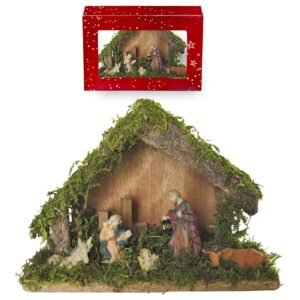 Φάτνη ξύλινη μεσαία 22x15cm Xmasfest 113517